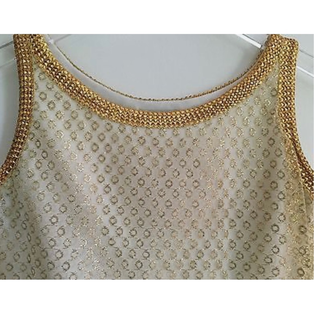 Vintage Park Storyk gold mesh sleeveless sweater
